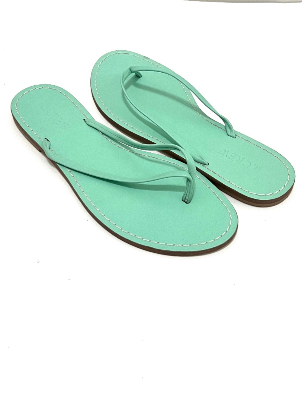 Brand New J. Crew Women's Leather Capri Sandals - Size 8, Color: Sunwashed Mint